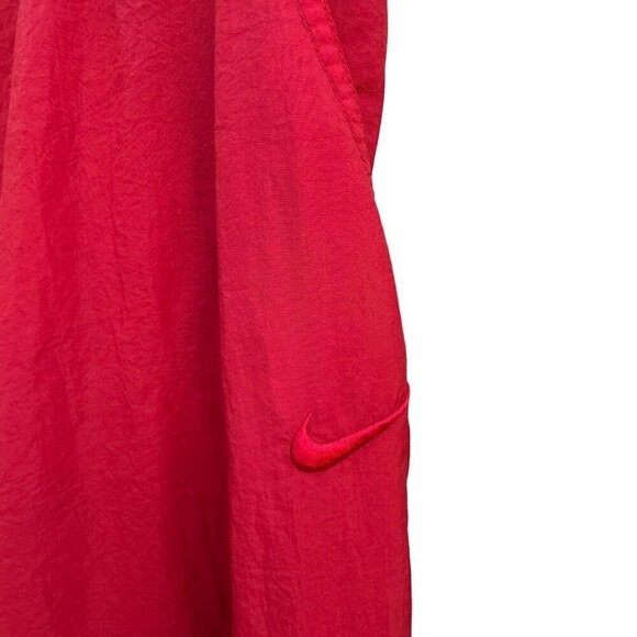 Nike Vintage Mens Red Elastic Waist Lightweight Ankle Zip Pockets Joggers Pants - Picture 3 of 11